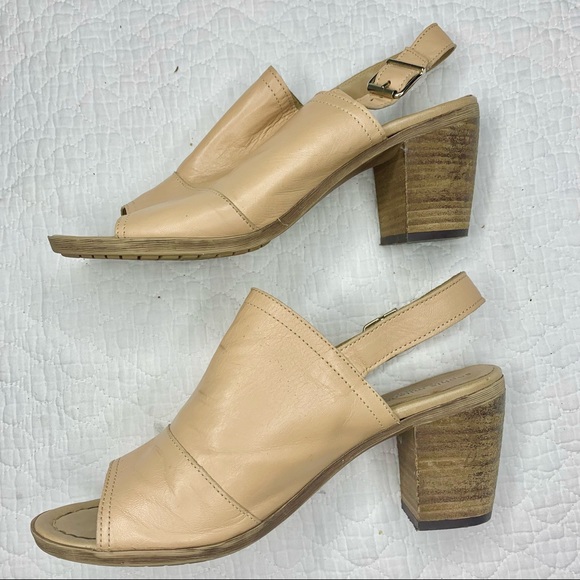 Sophia Milano Leather Slingback Sandals Size 9 Beige Made in Italy - Picture 9 of 13